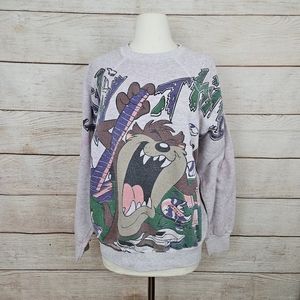 Vintage Tultex 1994 Warner Brothers Tasmanian Devil Pullover Sweatshirt Large
